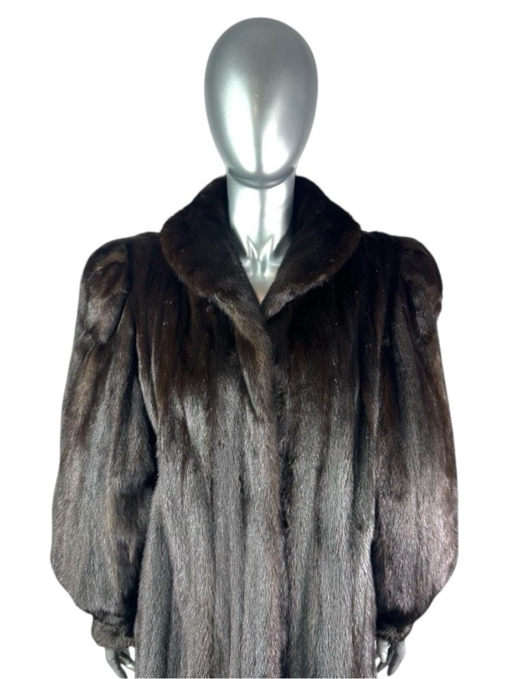 RANCH MINK COAT, Female Pelts, Size M, Certified Vintage Fur, w/Storage Bag